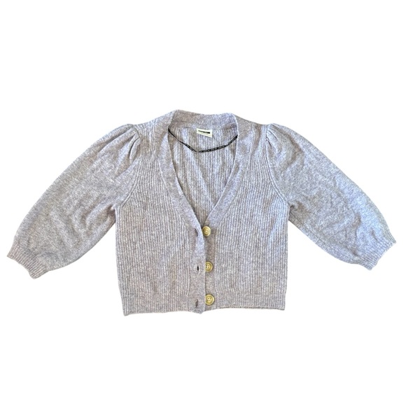 Purple CottageCore Soft Crop Sweater - Picture 3 of 11